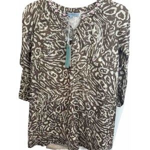 Cupcakes & Pastries Animal Print Jeweled Cotton Lined Girls Dress Size 8